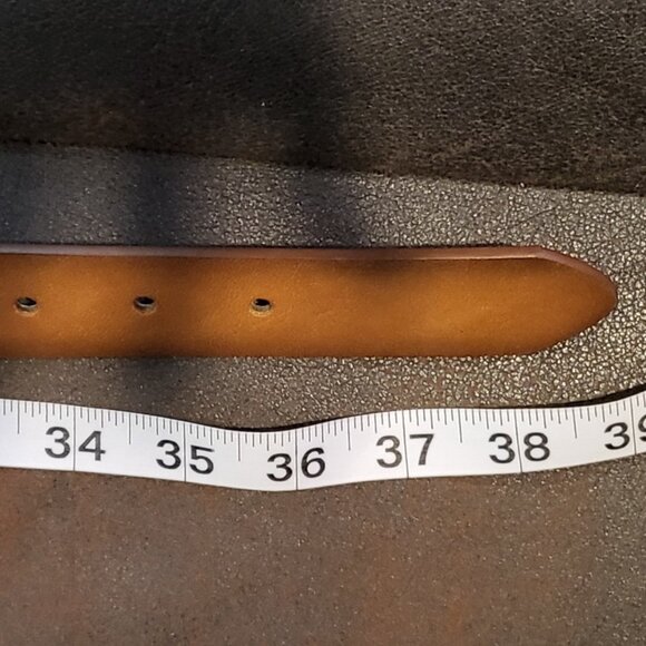 Levi's Belt Mens Small Brown Faux Leather Riveted Belt NWT - Picture 10 of 11